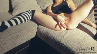 Amateur teen girl masturbates in stockings – Tacy Tight